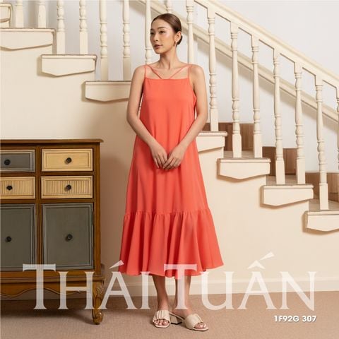 1F92G307 Đầm Ngủ Nữ Hai Dây Dáng Đuôi Cá