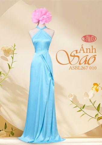ASBL267010 Vải Lụa Ánh Sao Trơn Xanh Nhạt