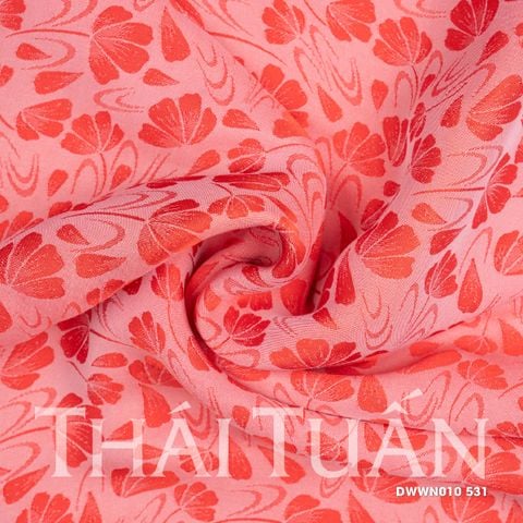 Vải Gấm Xuân Hồng Màu Cam Khổ 1m15 x 2m5 DWWN010531