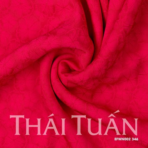 EFWN002-346 Vải Gấm Màu Đỏ Họa Tiết Hoa Khổ 1m15 x 2m5