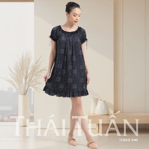 Đầm Ngủ Nữ Tay Ngắn Họa Tiết Ánh Sao 1F85G040