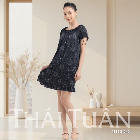 Đầm Ngủ Nữ Tay Ngắn Họa Tiết Ánh Sao 1F85G040