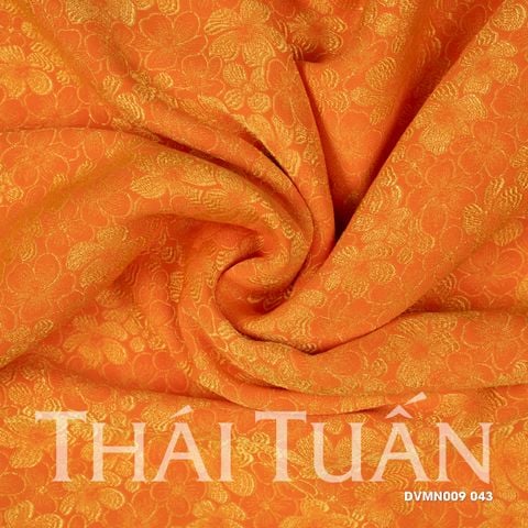 DVMN009-043 Vải Gấm Lam Ngọc Co Giãn Màu Vàng Khổ 1m15 x 2m5