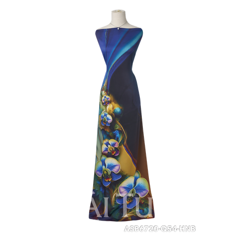 Vải Áo Dài Kháng Khuẩn Đính Đá Dạ Lan Cao Cấp Khổ 1m50 x Dài 2m3 ASB6720Q54HNB