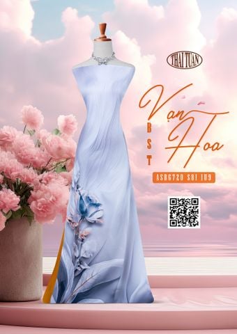 ASB6720S81IU9 Vải Vạn Hoa Đính Đá Cao Cấp 1m50 x 2m3