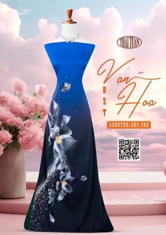 ASB6720S84IU5 Vải Vạn Hoa Đính Đá Cao Cấp 1m50 x 2m3