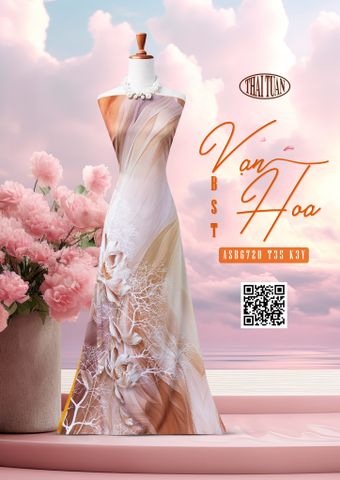 Vải Vạn Hoa Đính Đá Cao Cấp 1m50 x 2m3 ASB6720T35K3Y