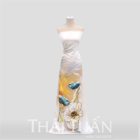 Vải Áo Dài Đính Đá Hương Thơm Kháng Khuẩn Cao Cấp Khổ 1m5x2m3 ASB6720J73DZR