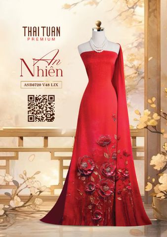 ASB6720V48LIX Vải Áo Dài Satin Hương Thơm Đính Đá Khổ 1m50 x Dài 2m3