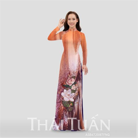 ASB672087FNQ Vải Áo Dài Đính Đá Cao Cấp Khổ 1m50 x Dài 2m3