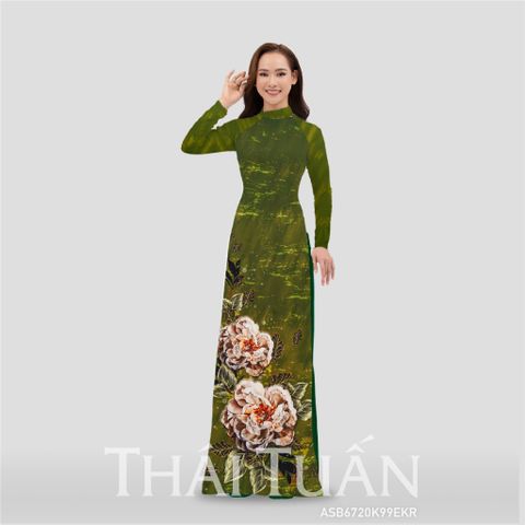 Vải Áo Dài Đính Đá Hương Thơm Kháng Khuẩn Cao Cấp Khổ 1m5x2m3 ASB6720K99EKR