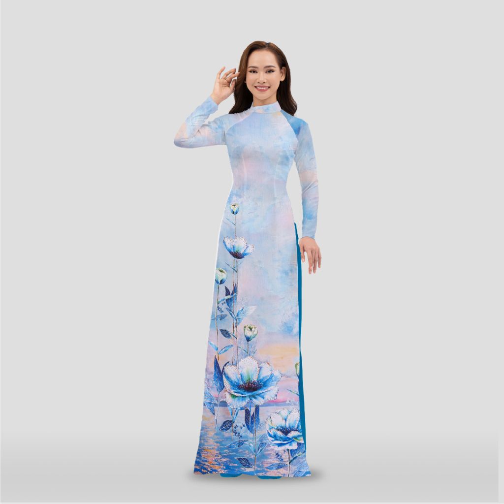 Vải Áo Dài Đính Đá Hương Thơm Kháng Khuẩn Cao Cấp Khổ 1m5x2m3 ASB6720L79FNT