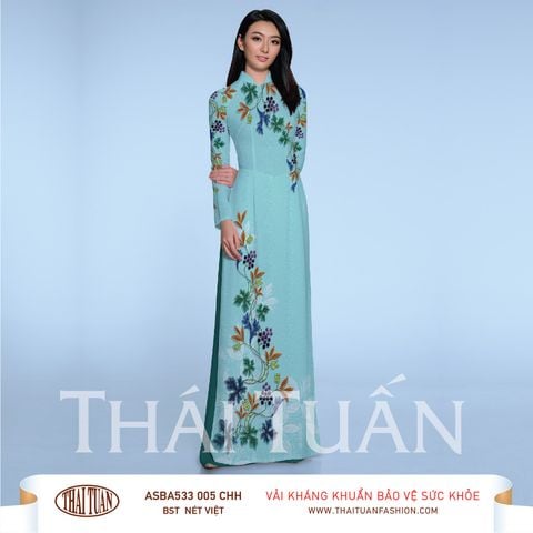 ASBR533005CHH Vải Áo Dài In Họa Tiết Kháng Khuẩn Khổ 1m50 x 2m1