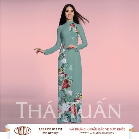 ASBA5331013CI1 Vải Áo Dài In Họa Tiết Kháng Khuẩn Khổ 1m50 x Dài 2m1