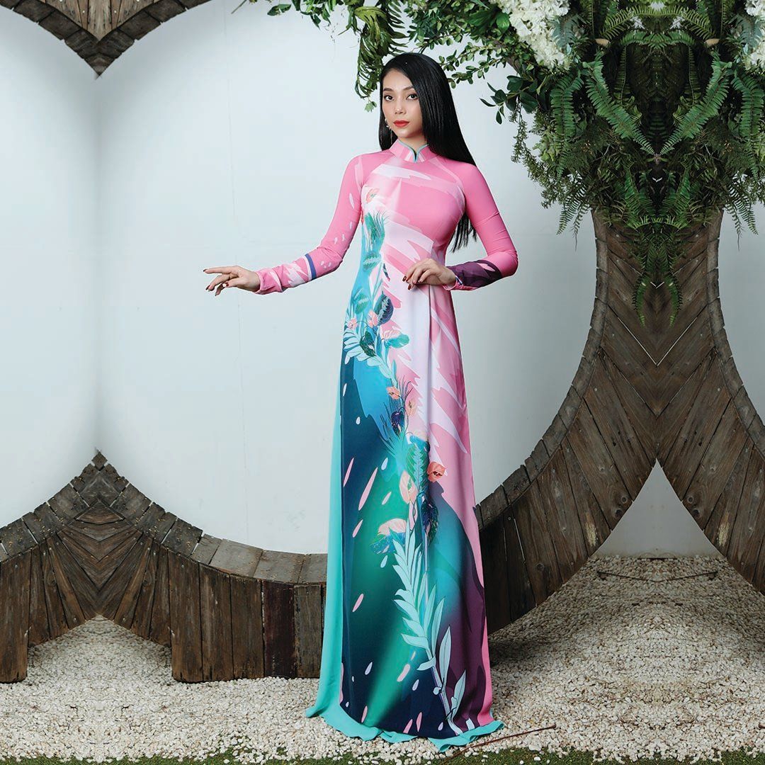 ASBR533206DAG Vải Áo Dài In Họa Tiết Kháng Khuẩn Khổ 1m50 x Dài 2m1