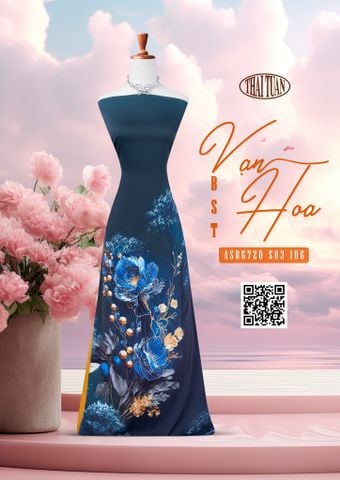 ASB6720S83IU6 Vải Vạn Hoa Đính Đá Cao Cấp 1m50 x 2m3