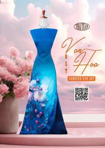ASB6720S78IU7 Vải Vạn Hoa Đính Đá Cao Cấp 1m50 x 2m3