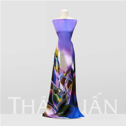 ASBA720514HAH Vải Áo Dài Premium Hương Thơm Kháng Khuẩn Màu Tím Khổ 1m50 x Dài 2m3
