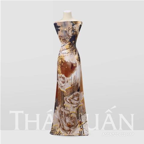 Vải Áo Dài Premium Hương Thơm Kháng Khuẩn Màu Nâu Khổ 1m50 x Dài 2m3 ASBA720603HAP