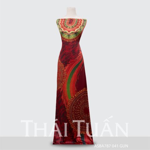 ASBR787041GUN Vải Áo Dài In Hoa Cao Cấp Mê Linh