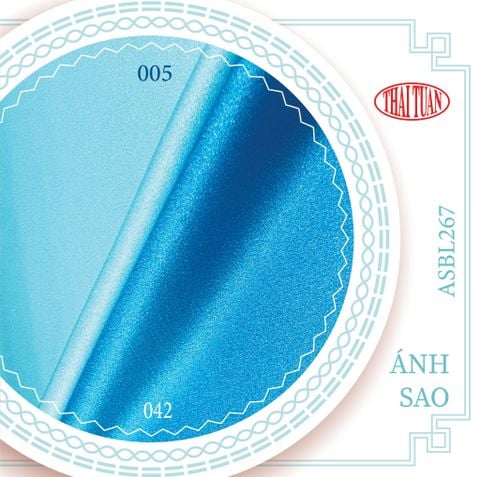 Vải Lụa Ánh Sao Trơn Xanh Dương Khổ 1m50 Dài 1m2 ASBL267005