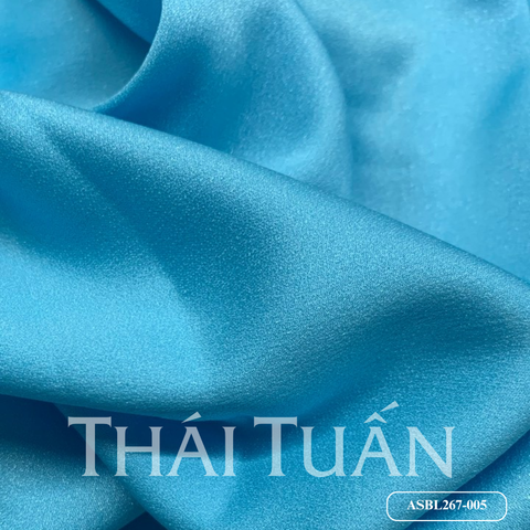Vải Lụa Ánh Sao Trơn Xanh Dương Khổ 1m50 Dài 1m2 ASBL267005
