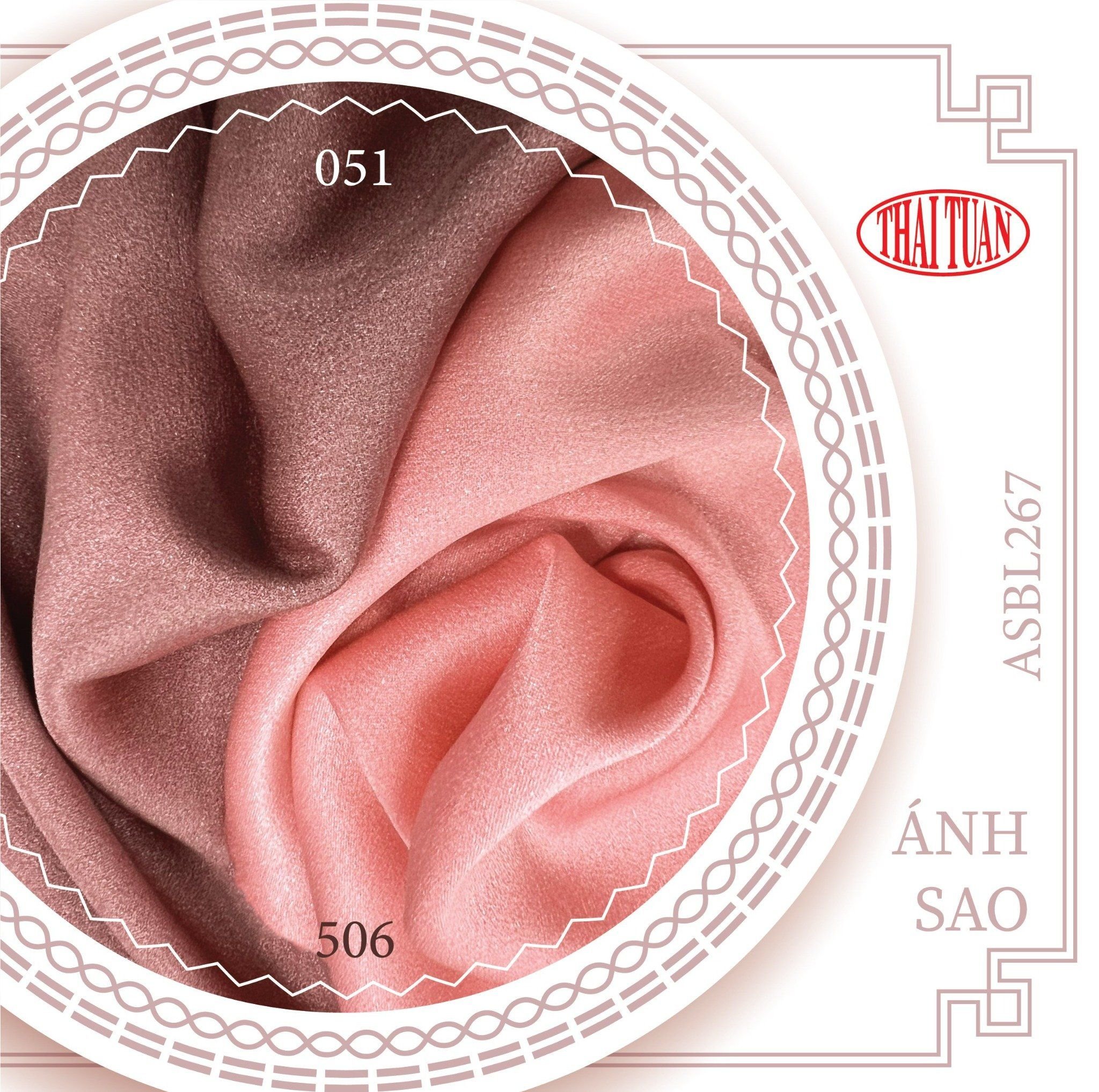 ASBL267051 Vải Lụa Ánh Sao Trơn Màu Hồng