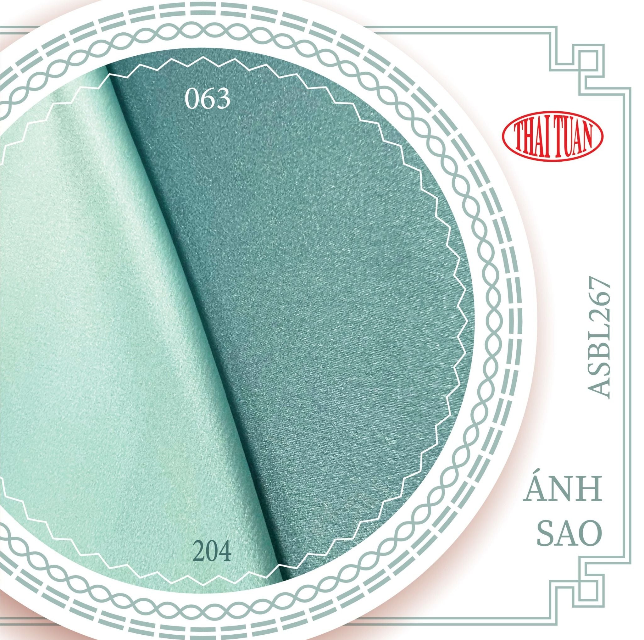 Vải Lụa Ánh Sao Màu Xanh ASBL267063