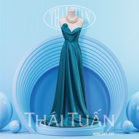 ASBL267257 Vải Lụa Ánh Sao Xanh Cổ Vịt