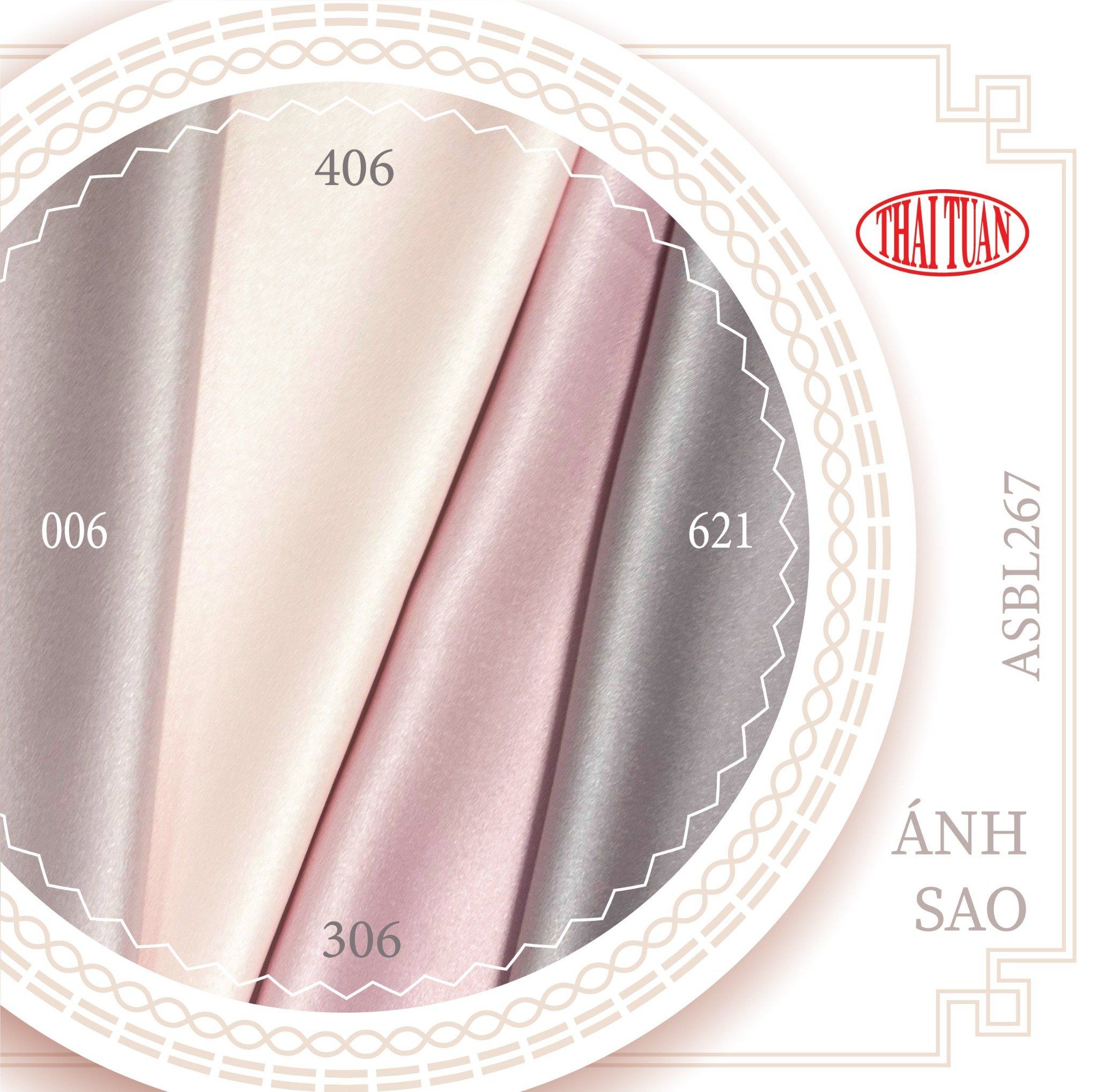 ASBL267006 Vải Lụa Ánh Sao Màu Hồng