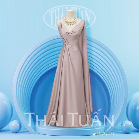 ASBL267621 Vải Lụa Ánh Sao Trơn Màu Nâu Sáng