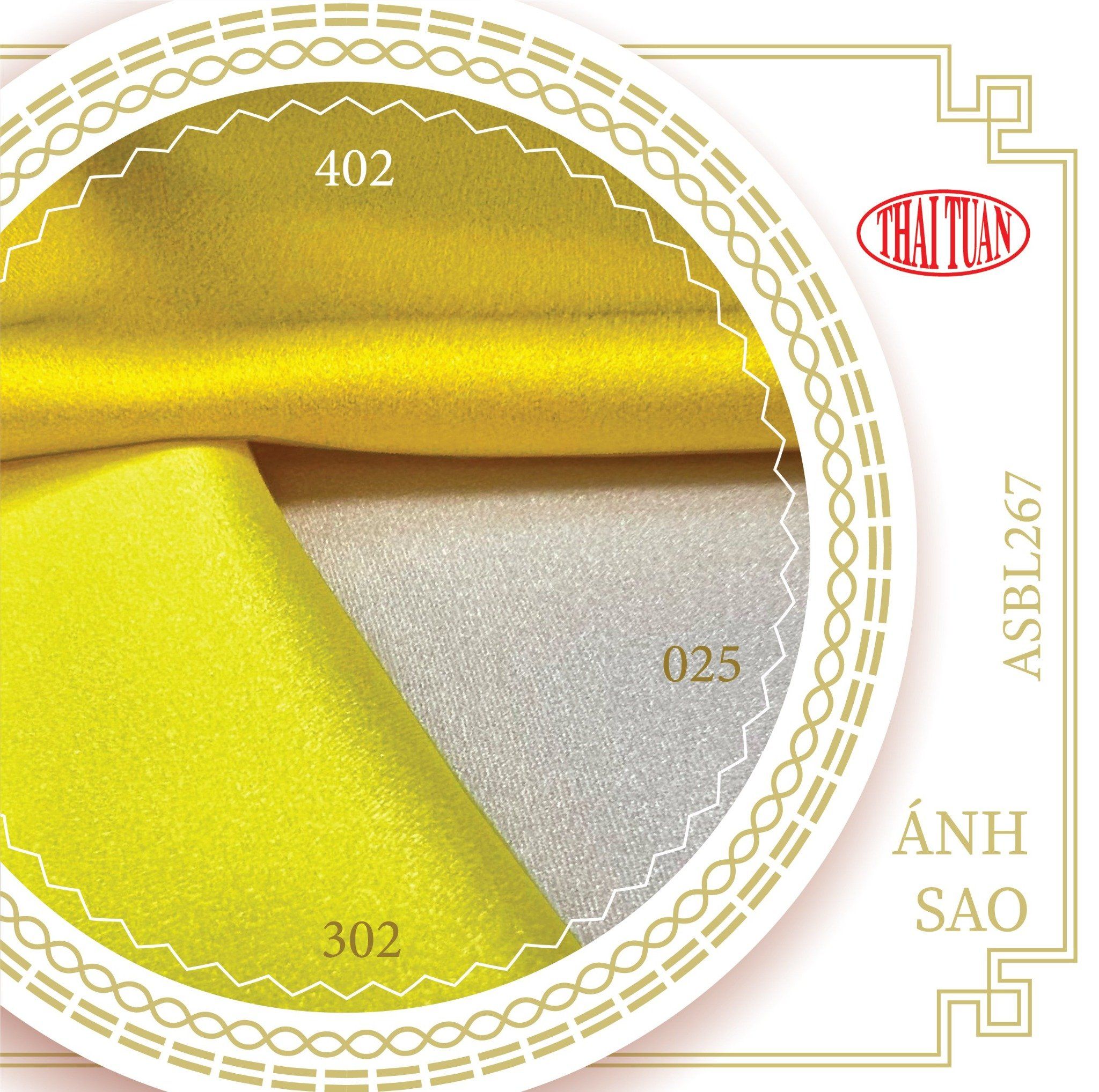 ASBL267402 Vải Lụa Ánh Sao Màu Vàng
