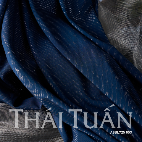 Vải Gấm Ảo Sắc Kim Tuyến Màu Xanh Co Giãn Nhẹ Khổ 1m50 Dài 2m ASBL725053