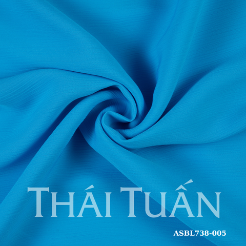 ASBL738005 Vải Trơn Nhịp Khúc Màu Xanh Biển Khổ 1m5 x 3m2