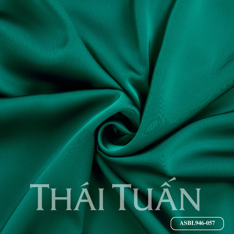 ASBL946057 Vải Lụa Trơn Satin Màu Xanh Khổ 1m5x2m