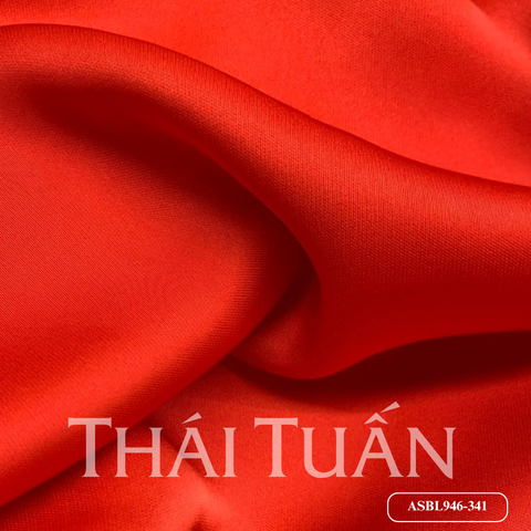 ASBL946341 Vải Lụa Trơn Satin Màu Đỏ Khổ 1m5x1m2