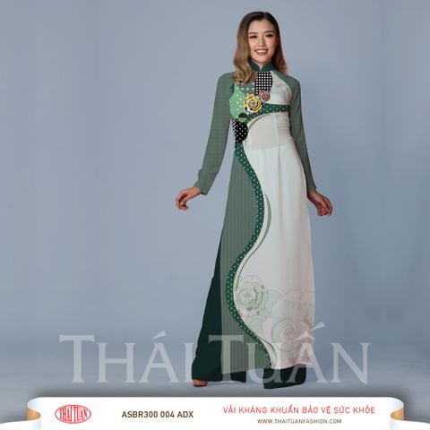 Vải Áo Dài In Họa Tiết Kháng Khuẩn ASBR300ADX