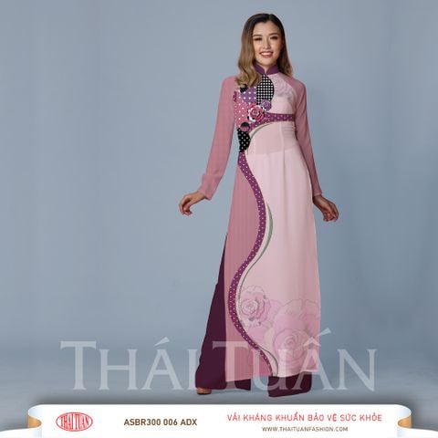 Vải Áo Dài In Họa Tiết Kháng Khuẩn ASBR300ADX