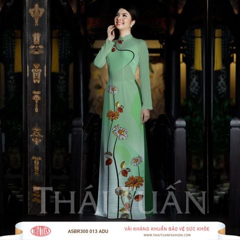 ASBR300ADU Vải Áo Dài In Họa Tiết Kháng Khuẩn Khổ 1m50 Dài 2m