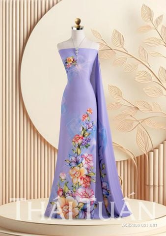 ASBR300021BUT Vải Áo Dài In Họa Tiết Kháng Khuẩn Khổ 1m5 x 2m