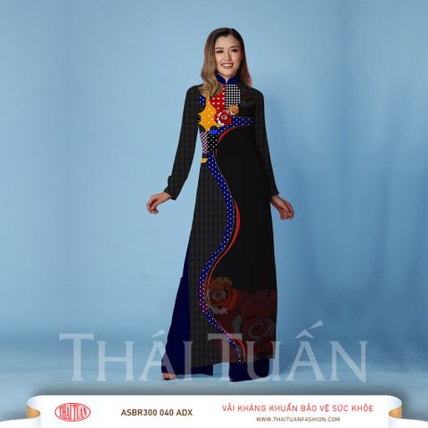 Vải Áo Dài In Họa Tiết Kháng Khuẩn ASBR300ADX