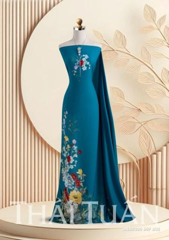 Vải Áo Dài In Họa Tiết Kháng Khuẩn Khổ 1m5 x 2m ASBR300657BUS