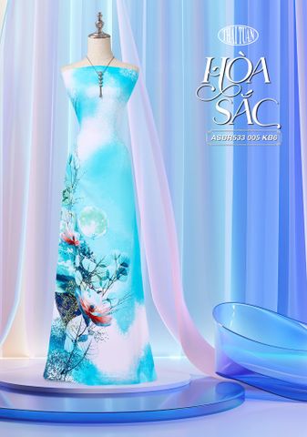 ASBR533005KB6 Vải Áo Dài Sắc Phương Nam Kháng Khuẩn Màu Xanh Khổ 1m50 x 2m1