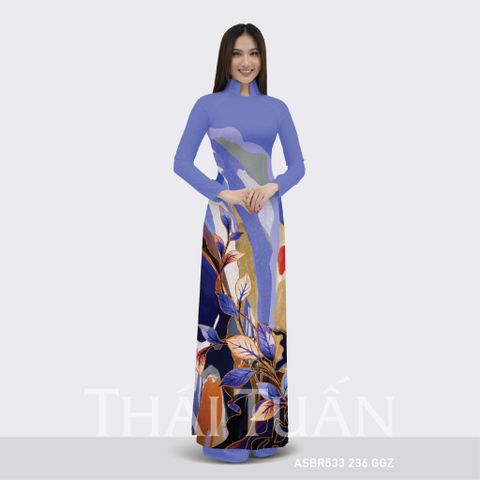 Vải Áo Dài In Hoa Văn Kháng Khuẩn Khổ 1m50 x 2m1 ASBR533236GGZ