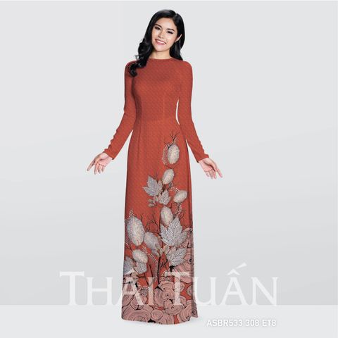 ASBR533ET8 Vải Áo Dài In Họa Tiết Kháng Khuẩn Nhiều Màu Khổ 1m50 x 2m1