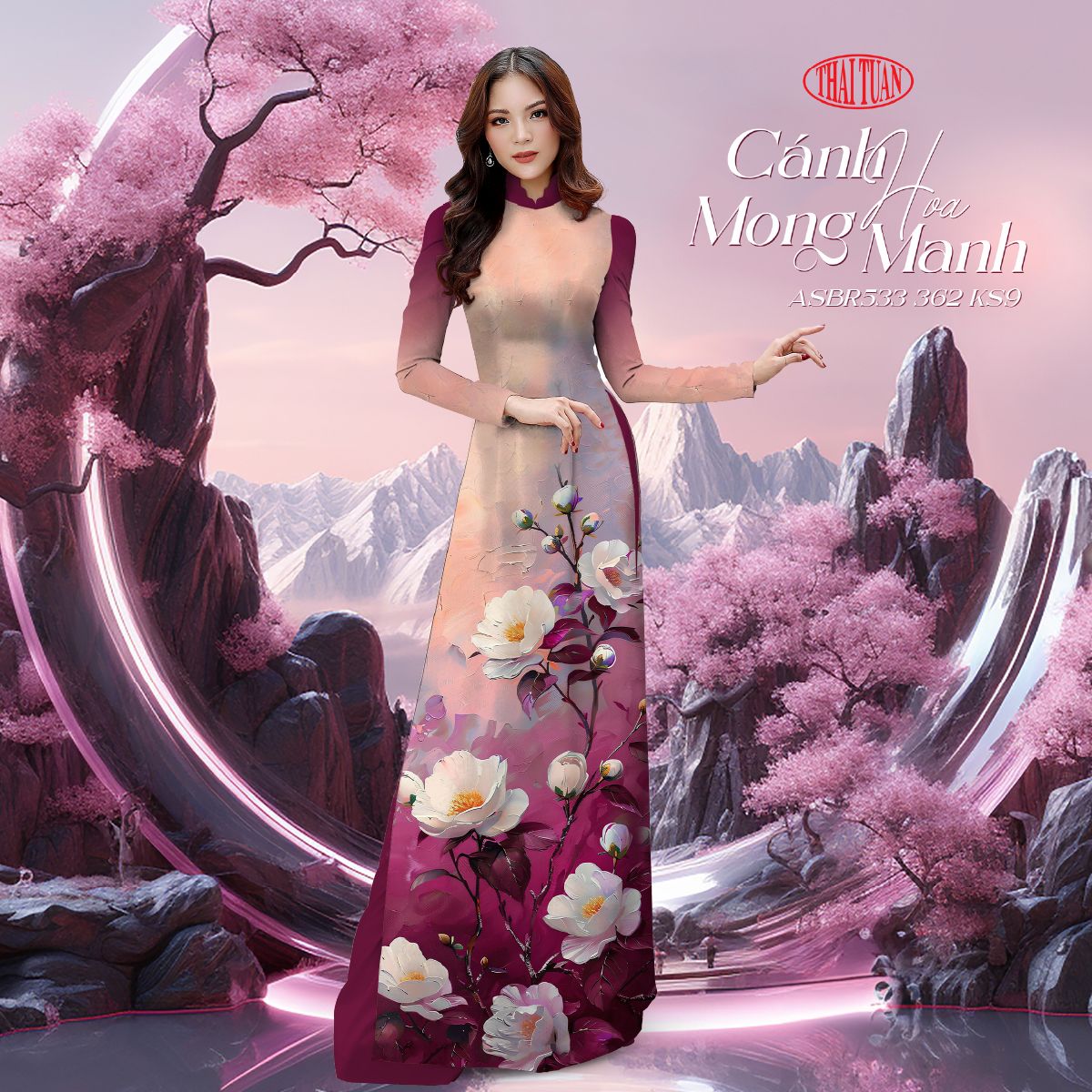 ASBR533362KS9 Vải Áo Dài Sắc Phương Nam Kháng Khuẩn Khổ 1m50 x 2m1