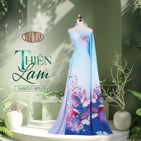 ASBR533005LMZ Vải Áo Dài Sắc Phương Nam Thiên Lam Kháng Khuẩn Khổ 1m50 x 2m1