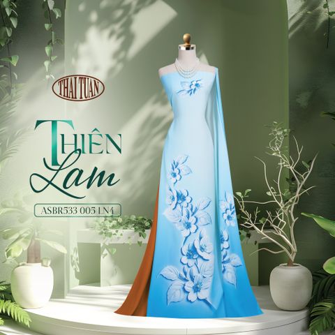 ASBR533005LN4 Vải Áo Dài Sắc Phương Nam Thiên Lam Kháng Khuẩn Khổ 1m50 x 2m1