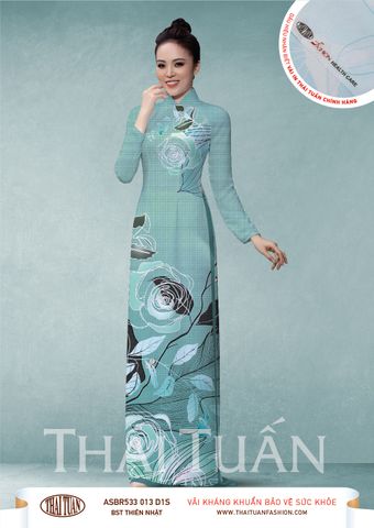 ASBR533013D1S Vải Áo Dài In Họa Tiết Kháng Khuẩn Khổ 1m50 x 2m1