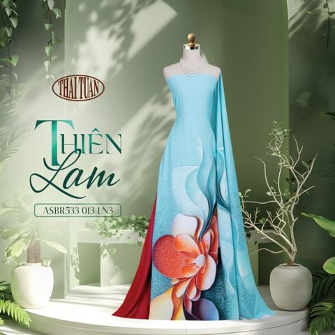 ASBR533013LN3 Vải Áo Dài Sắc Phương Nam Thiên Lam Kháng Khuẩn Khổ 1m50 x 2m1